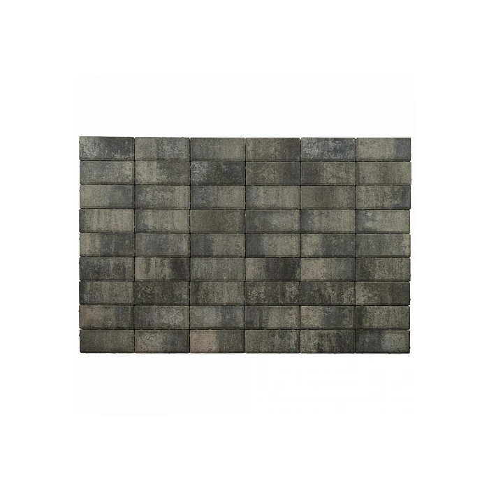 Брусчатка Braer Прямоугольник (кирпичик) ColorMix 200х100х60 мм цвет Вечер