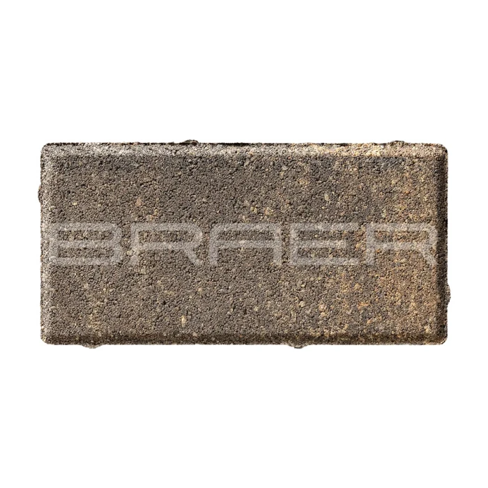 Брусчатка Braer Прямоугольник (кирпич) ColorMix 200х100х40 мм Каштан