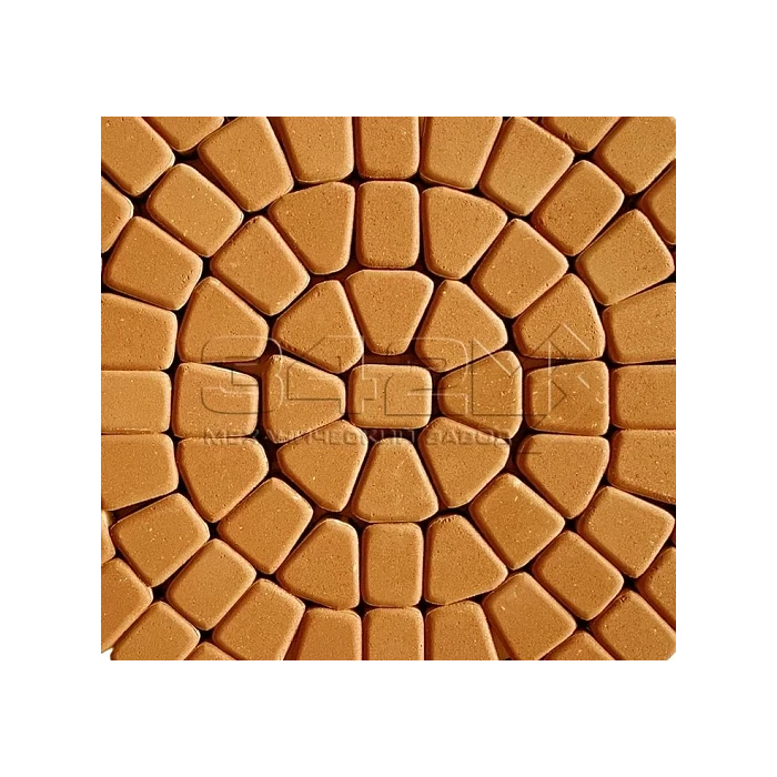 Тротуарная плитка 342 механический завод Классика круговая 60мм Оранжевый