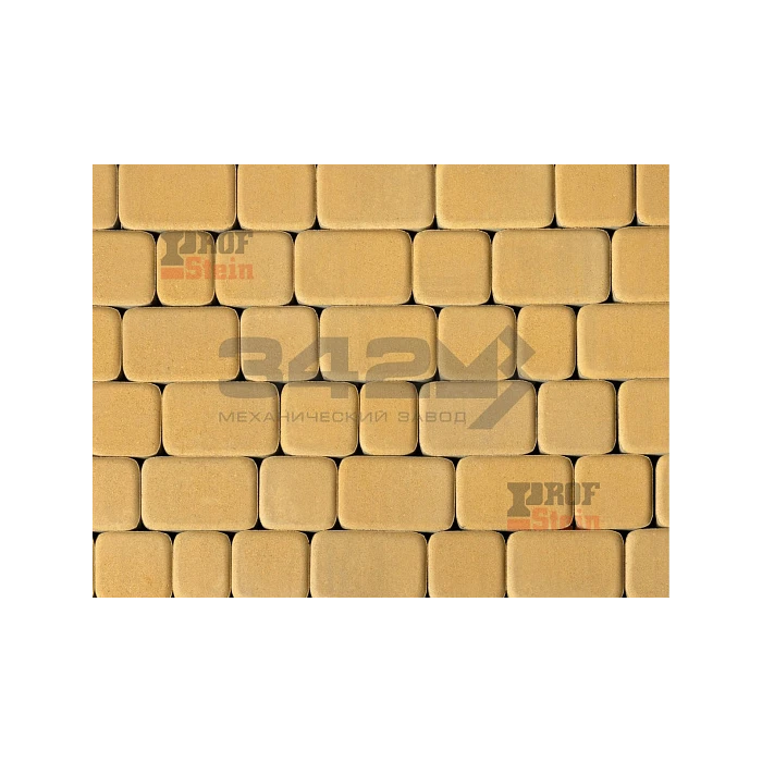Тротуарная плитка 342 механический завод Классика 60 мм Желтый