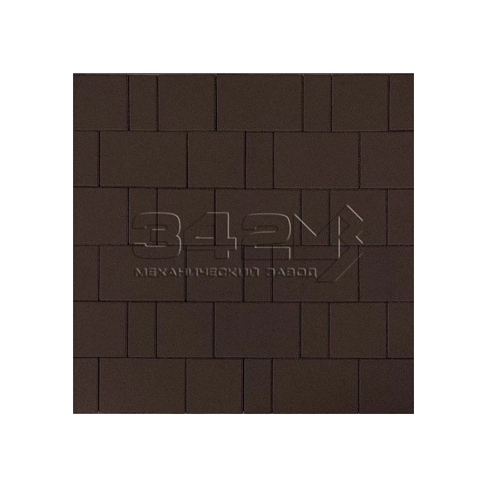 Тротуарная плитка 342 Механический завод Новый Город 40мм Темно-коричневый