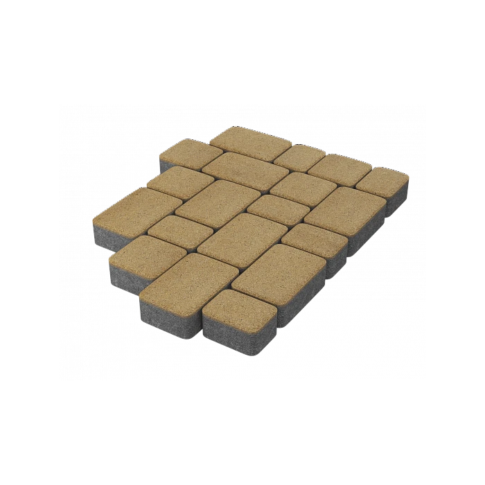 Тротуарная плитка Stellard Старый город 60 мм Желтый