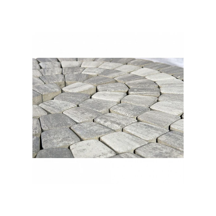 Тротуарная плитка Braer Классико круговая 60 мм, ColorMix Миндаль