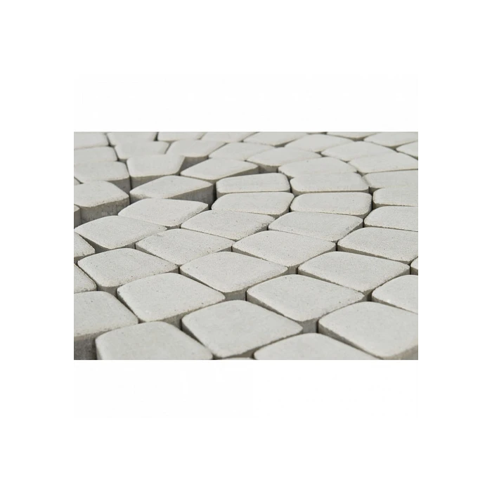 Тротуарная плитка Braer Классико круговая 60 мм. Белый