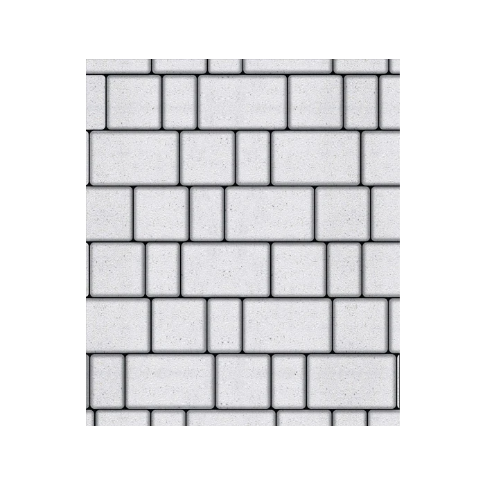 Тротуарная плитка Выбор Старый город 1Ф.6 60 мм. Стоунмикс Бело-черный