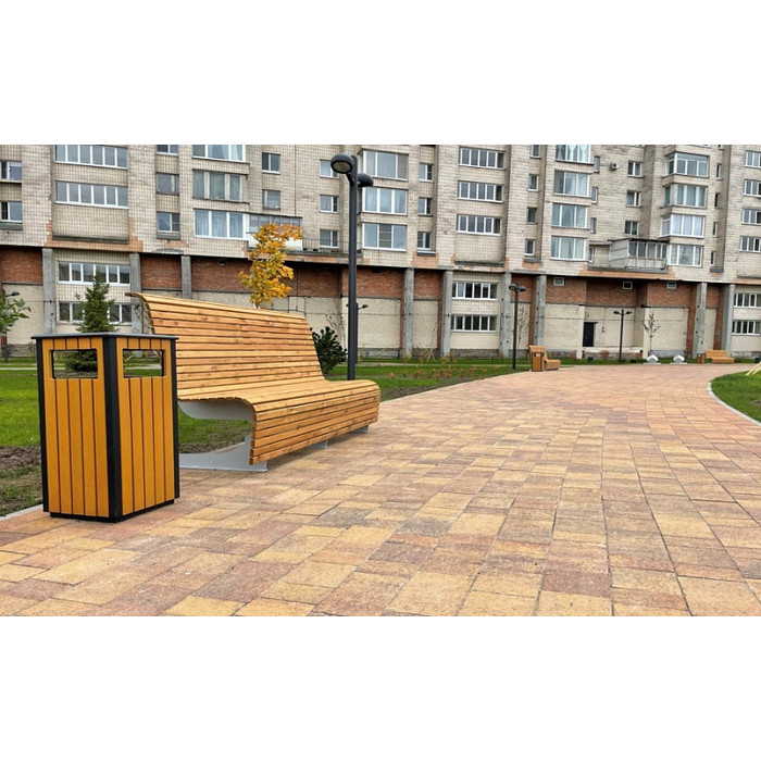 Тротуарная плитка Выбор Старый город Листопад 1Ф.8 Гранит 80 мм. Осень фото 4