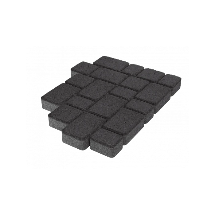 Тротуарная плитка Каменный Век Старый город 60 мм. Черный