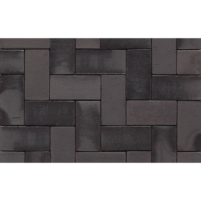 Тротуарная клинкерная брусчатка Muhr №15 Schwarz-bunt edelglanz, 200*100*40 мм